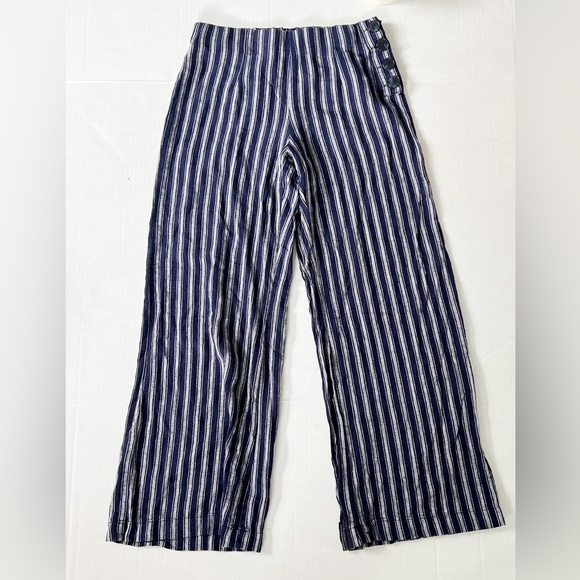 Gap Wide Leg Stripe Trouser Pants in Blue/White - Picture 1 of 5
